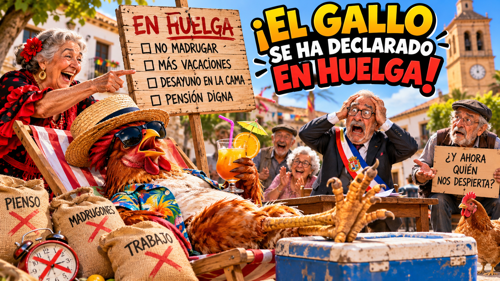 Portada de El gallo se declara en huelga