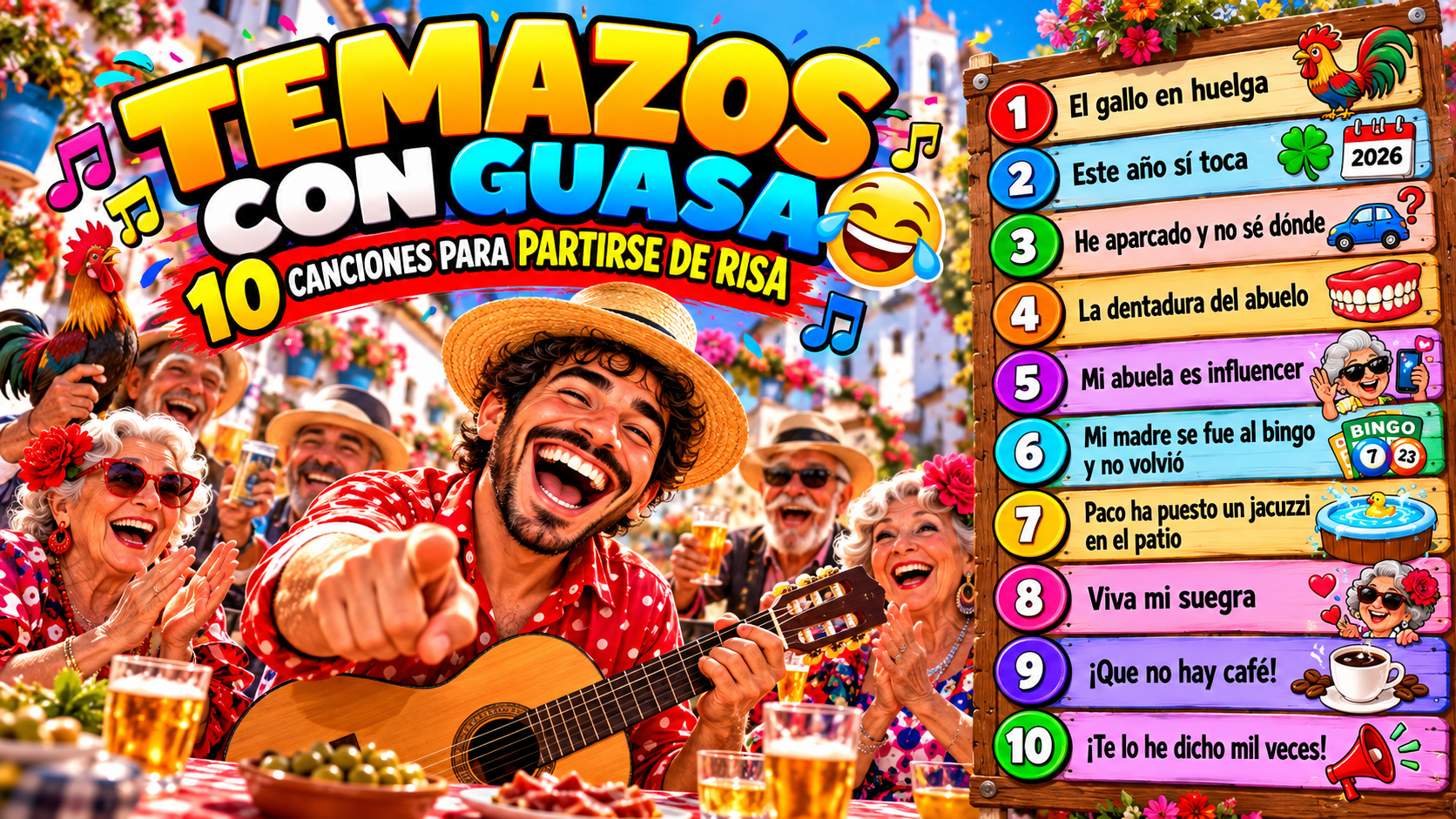 Temazos con Guasa — 10 canciones para partirse de risa